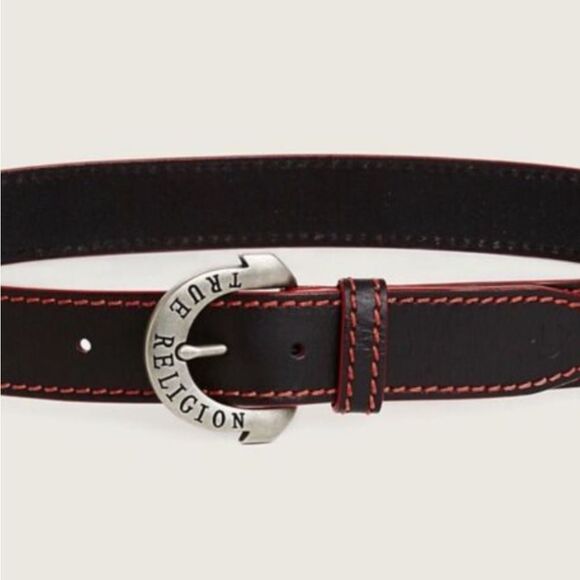 True Religion Gains Horseshoe Harness Buckle Belt - Picture 6 of 9